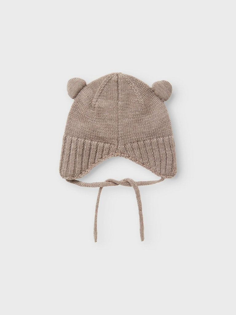 Mössa Merinoull Stickad Wruni Grå Beige