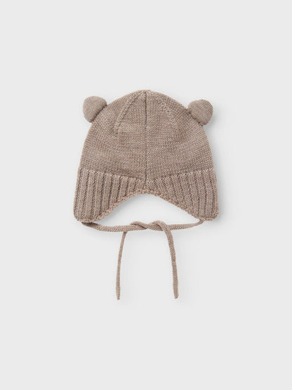 Mössa Merinoull Stickad Wruni Grå Beige