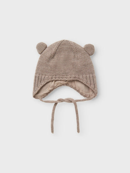 Mössa Merinoull Stickad Wruni Grå Beige