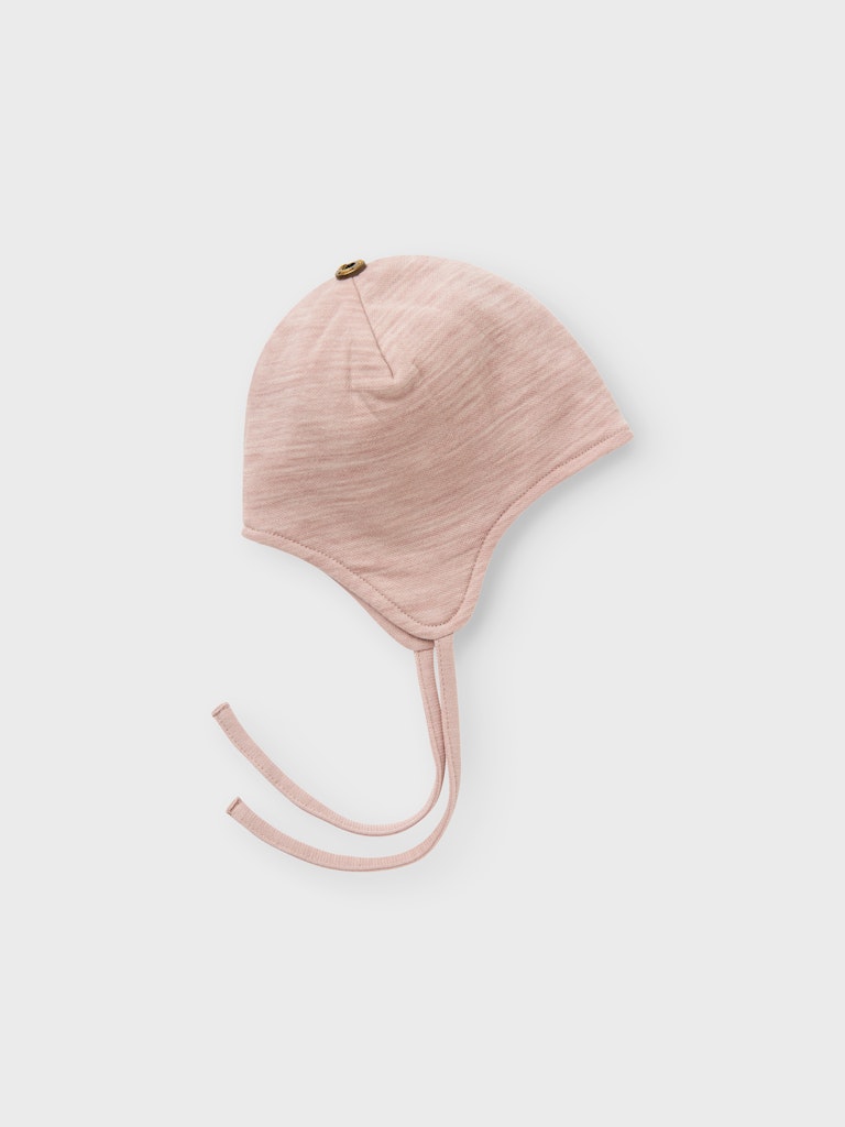 Mössa Merinoull/Bomull Wuppo Enfärgad Rosa