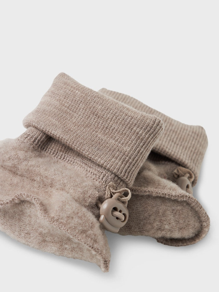 Tossor Merinoull Wmino Enfärgade Grå Beige