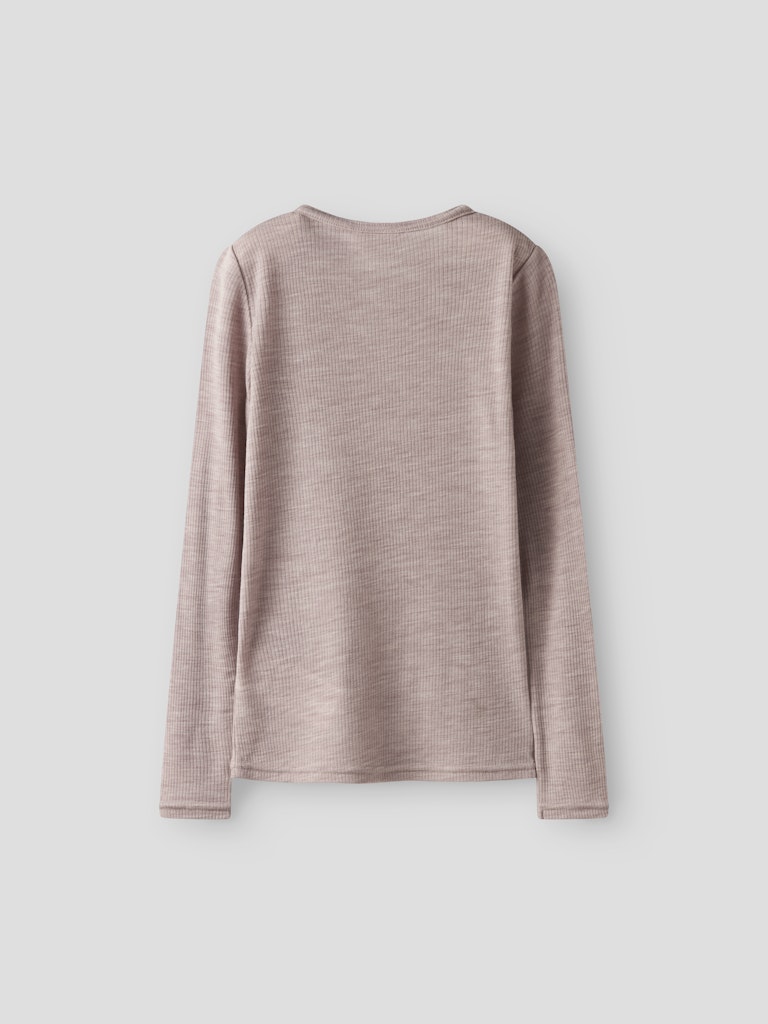 Topp Merinoull Wax K Ribbad Enfärgad Rosa