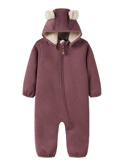 Softshell Overall Vattentät Mada Teddyfoder Enfärgad Rosa