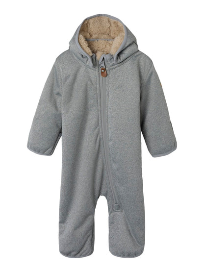 Softshell Overall Vattentät Mada Teddyfoder Enfärgad Grå