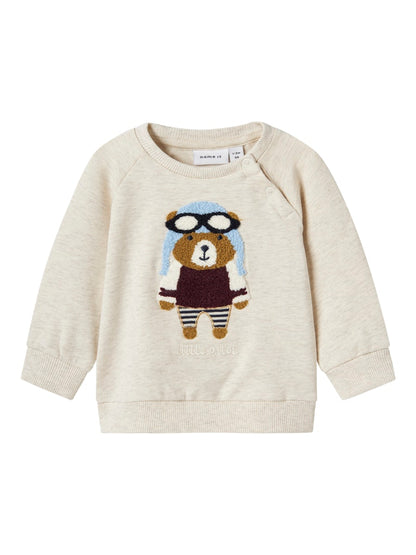 Sweattröja Nalle Kiddy Beige