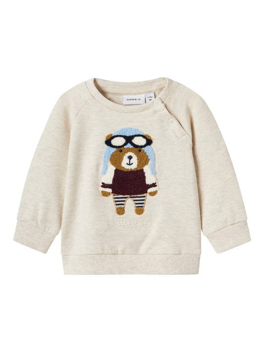 Sweattröja Nalle Kiddy Beige