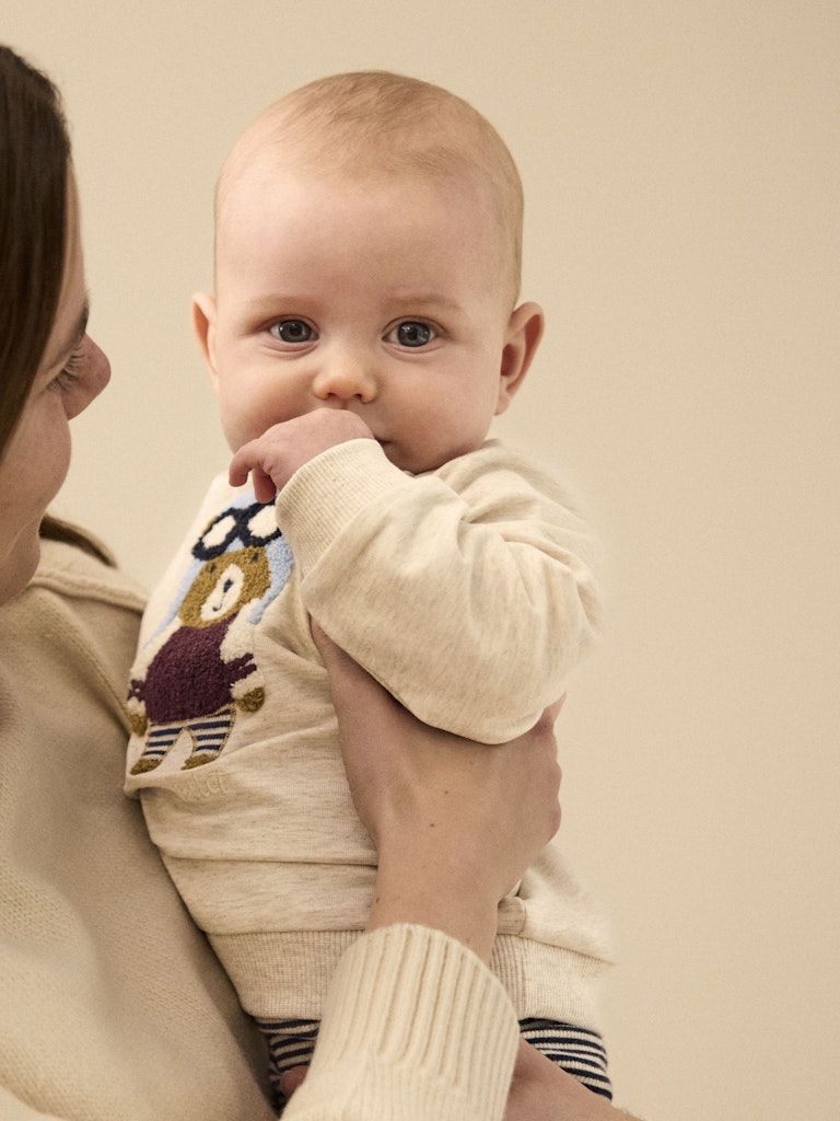 Sweattröja Nalle Kiddy Beige