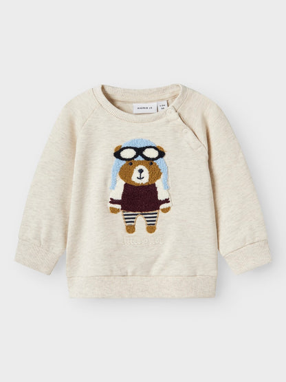 Sweattröja Nalle Kiddy Beige