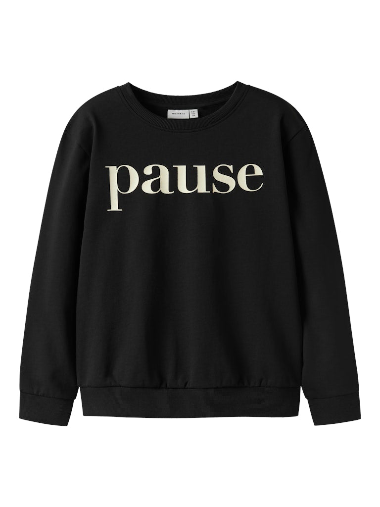 Sweattröja Noriana Pause Enfärgad Svart