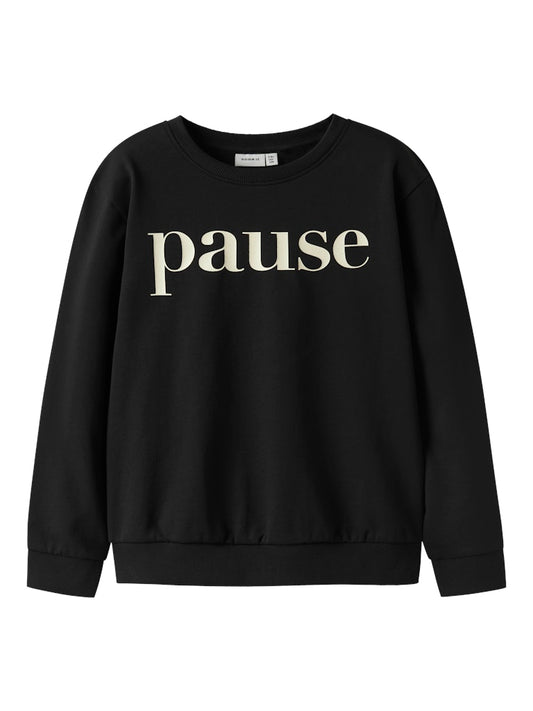 Sweattröja Noriana Pause Enfärgad Svart