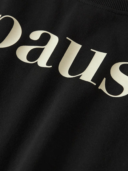 Sweattröja Noriana Pause Enfärgad Svart