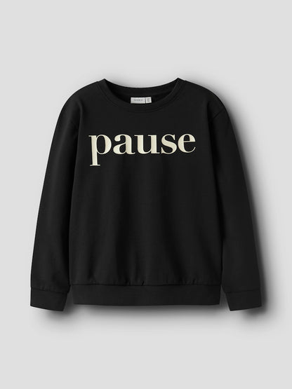Sweattröja Noriana Pause Enfärgad Svart
