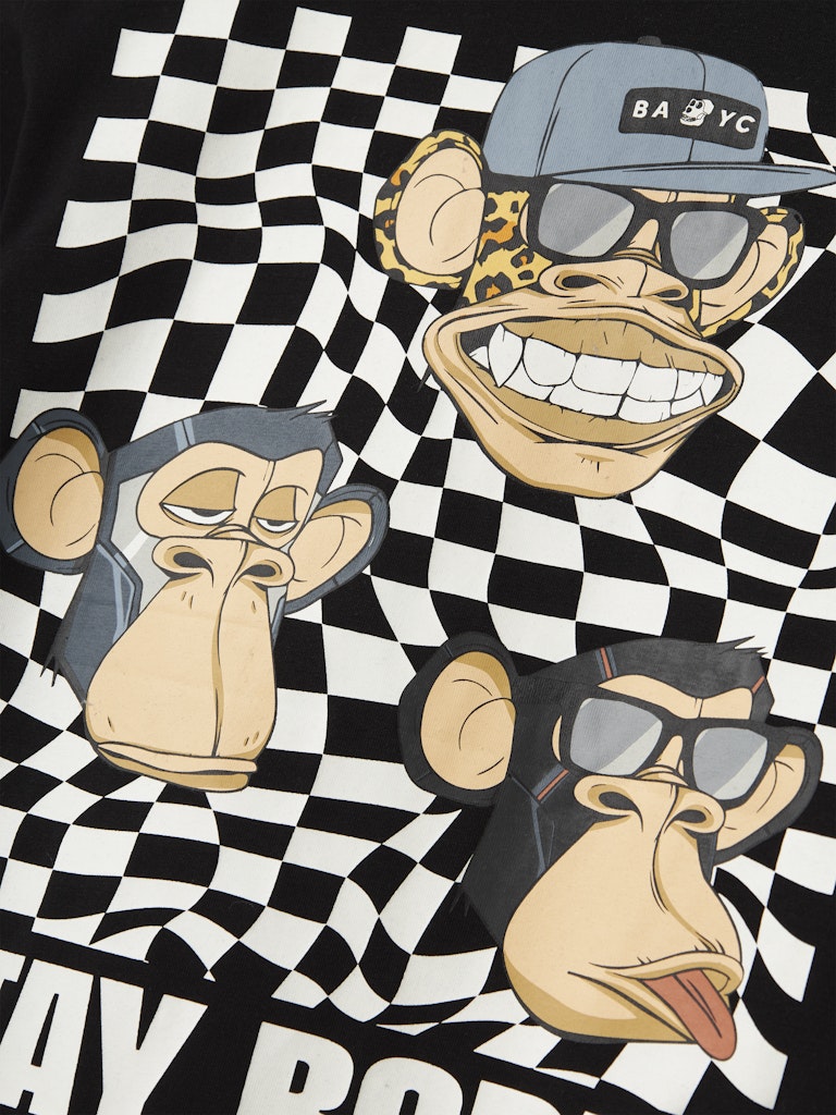 Kortärmad T-shirt Bored Ape Jase Svart