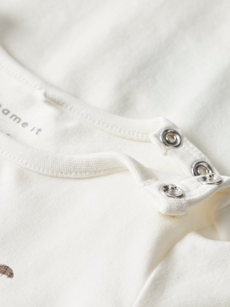 Långärmad Body Djur Lamb Vit