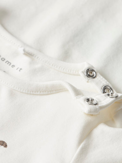 Långärmad Body Djur Lamb Vit