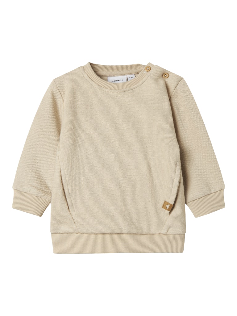 Sweattröja Loop Enfärgad Beige