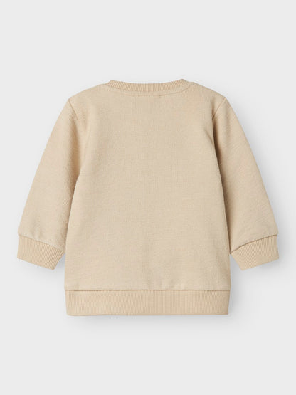 Sweattröja Loop Enfärgad Beige