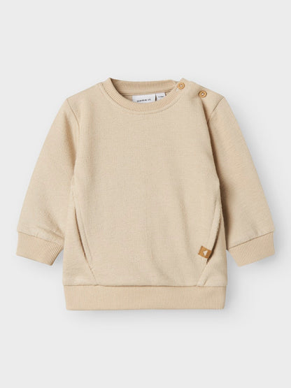 Sweattröja Loop Enfärgad Beige