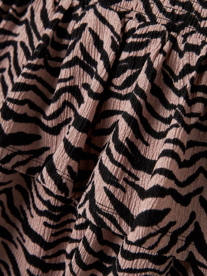 Kjol Kort Lotta Zebra Rosa/Svart