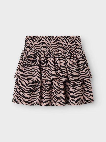 Kjol Kort Lotta Zebra Rosa/Svart