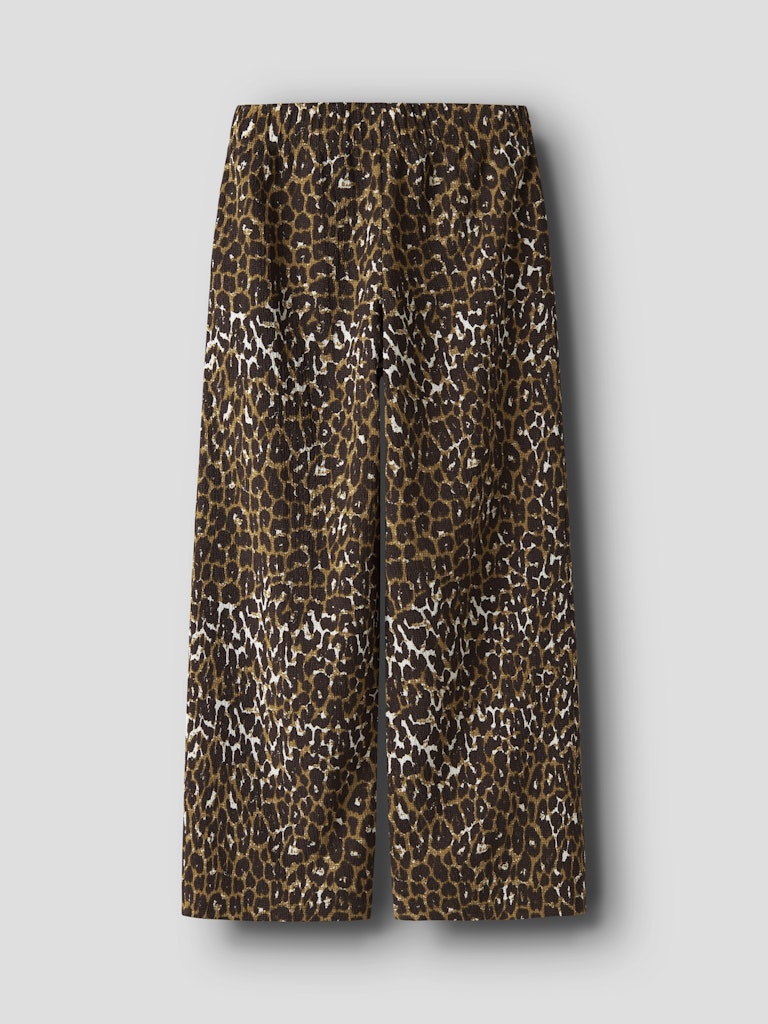 Byxa Raka Vida Lotta Leopard Beige/Svart