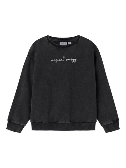 Sweattröja Liva Magical Enfärgad Svart
