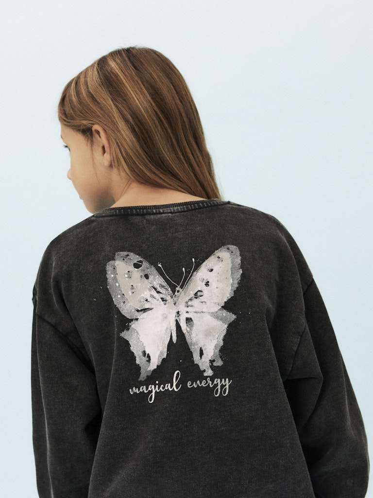 Sweattröja Liva Magical Enfärgad Svart
