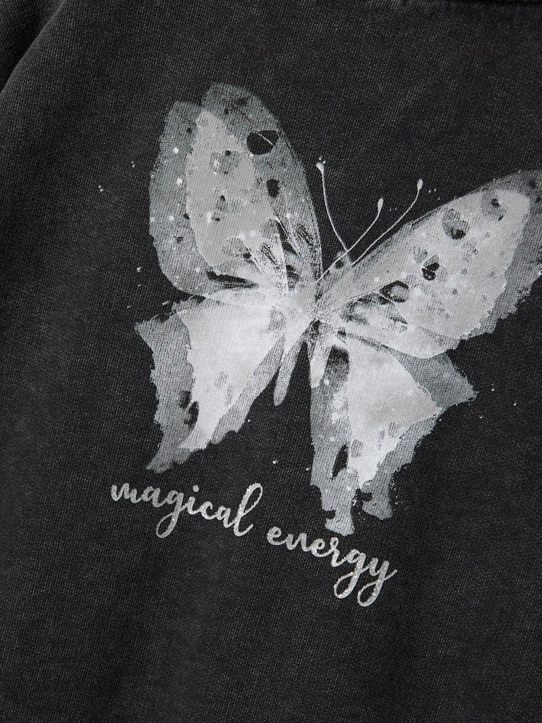 Sweattröja Liva Magical Enfärgad Svart