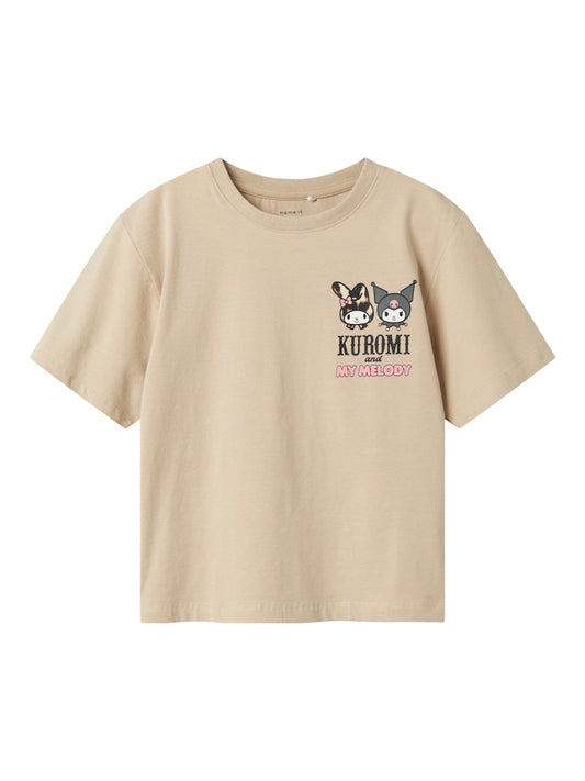 Topp Kuromi Hello Kitty Kortärmad Jixara Beige