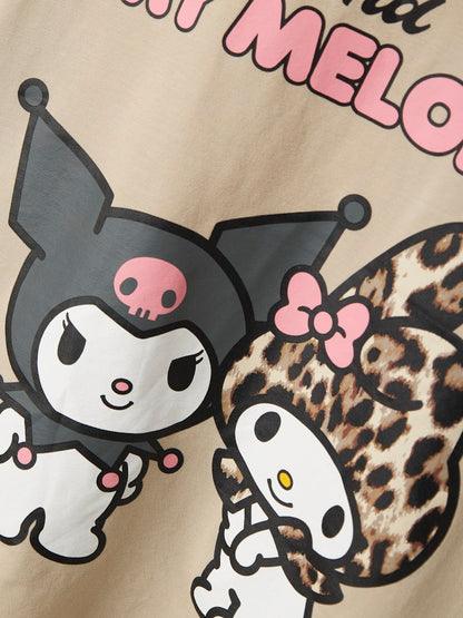 Topp Kuromi Hello Kitty Kortärmad Jixara Beige