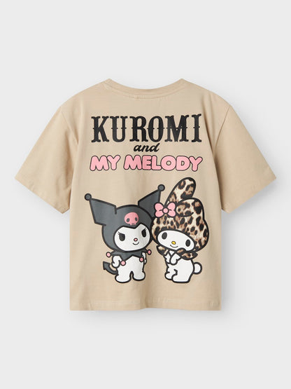 Topp Kuromi Hello Kitty Kortärmad Jixara Beige