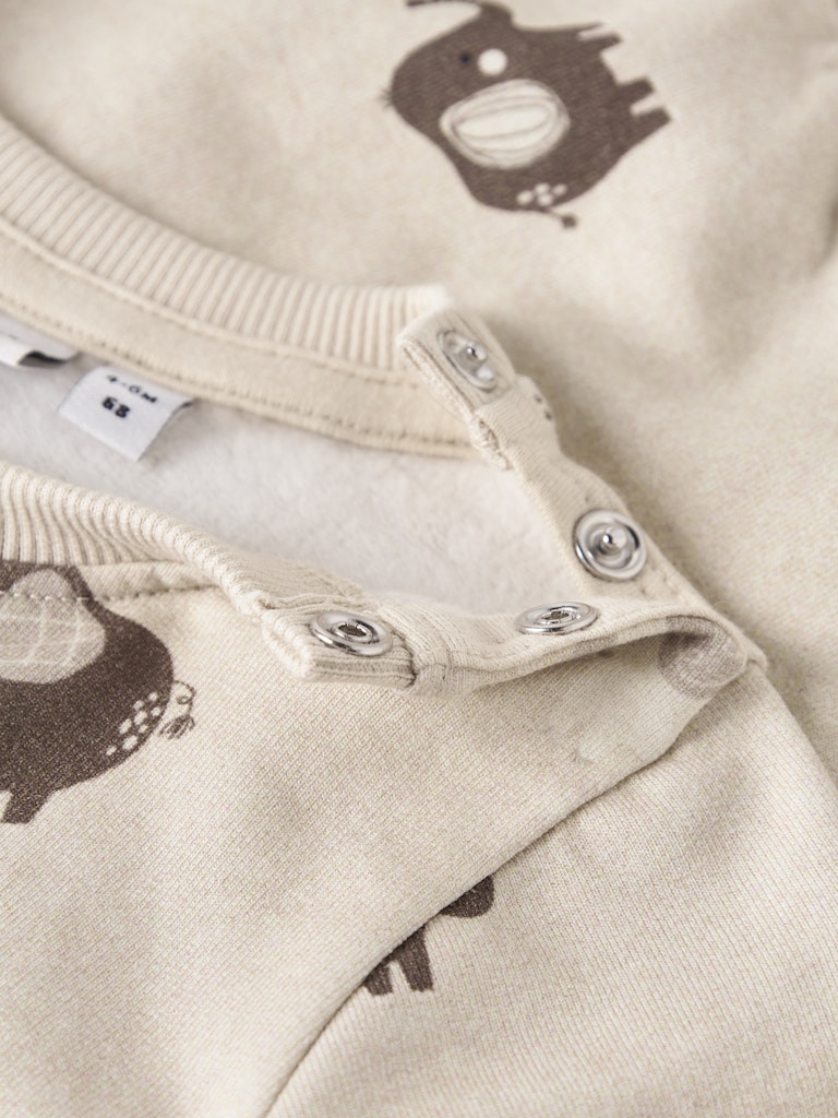 Sweattröja Elefanter Ohapi Beige