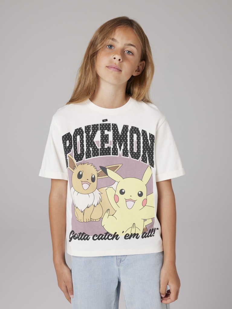 Topp Pokémon Kortärmad Suri Vit