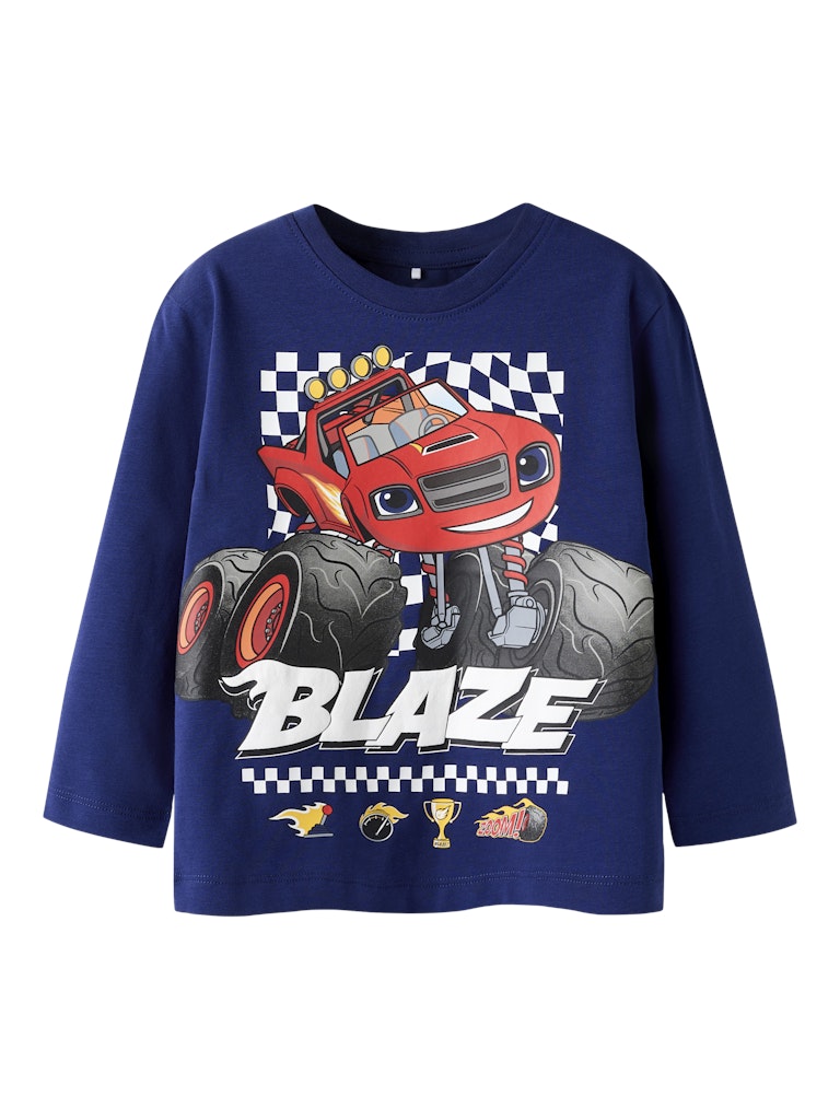 Långärmad Topp Blaze Monstertruck Aman Blå