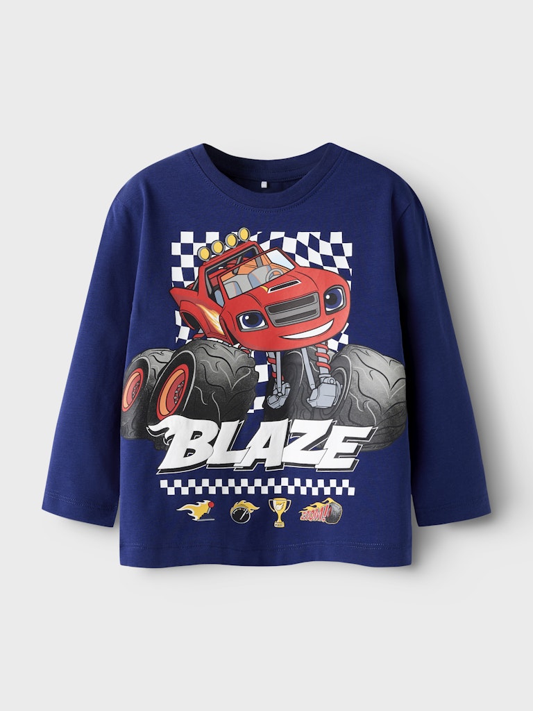 Långärmad Topp Blaze Monstertruck Aman Blå