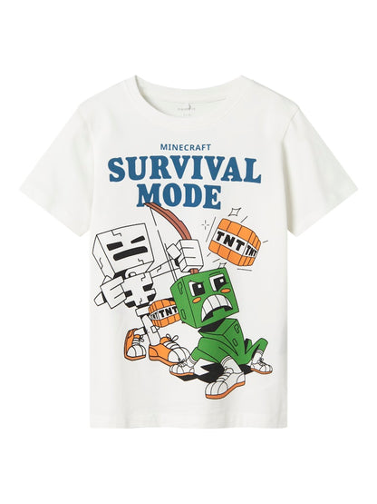 T-shirt Minecraft Saba Kortärmad Vit