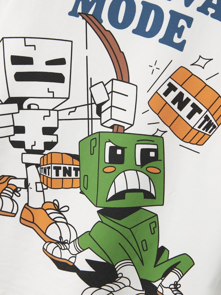 T-shirt Minecraft Saba Kortärmad Vit