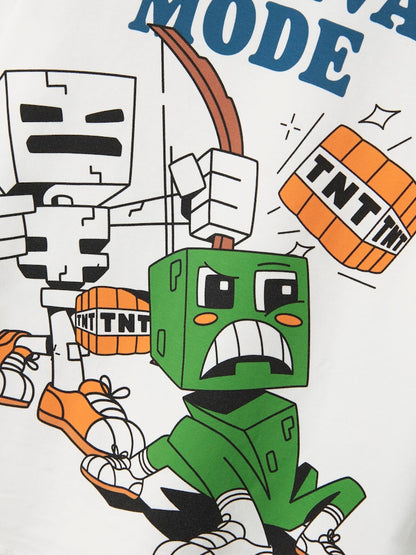 T-shirt Minecraft Saba Kortärmad Vit