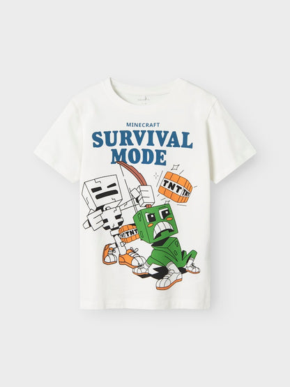 T-shirt Minecraft Saba Kortärmad Vit