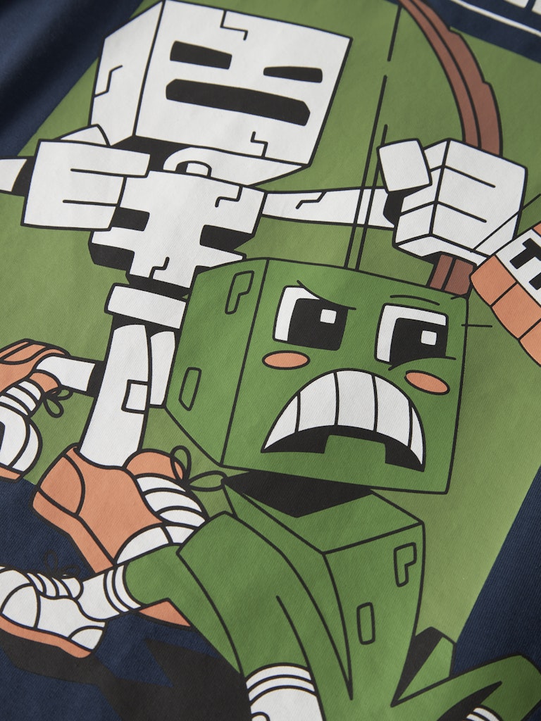 T-shirt Minecraft Saba Kortärmad Blå