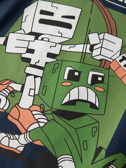 T-shirt Minecraft Saba Kortärmad Blå