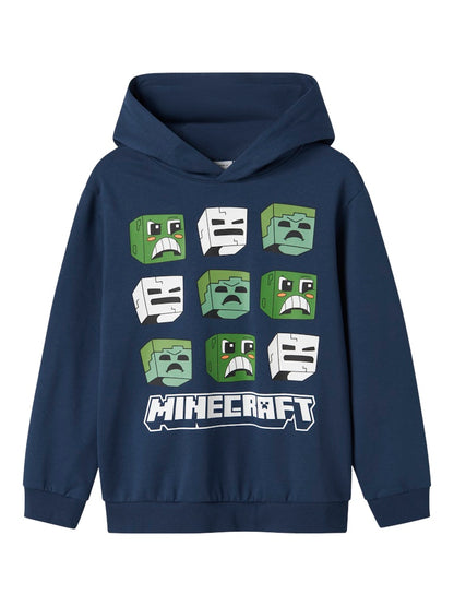 Hoodie Minecraft Saag Blå