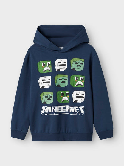 Hoodie Minecraft Saag Blå
