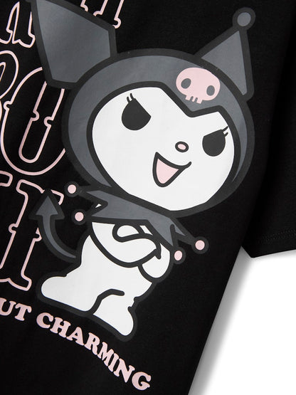 Topp Kuromi Kortärmad Akisa Svart