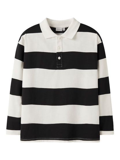 Kragtröja Nutiva Randig Vit/Svart