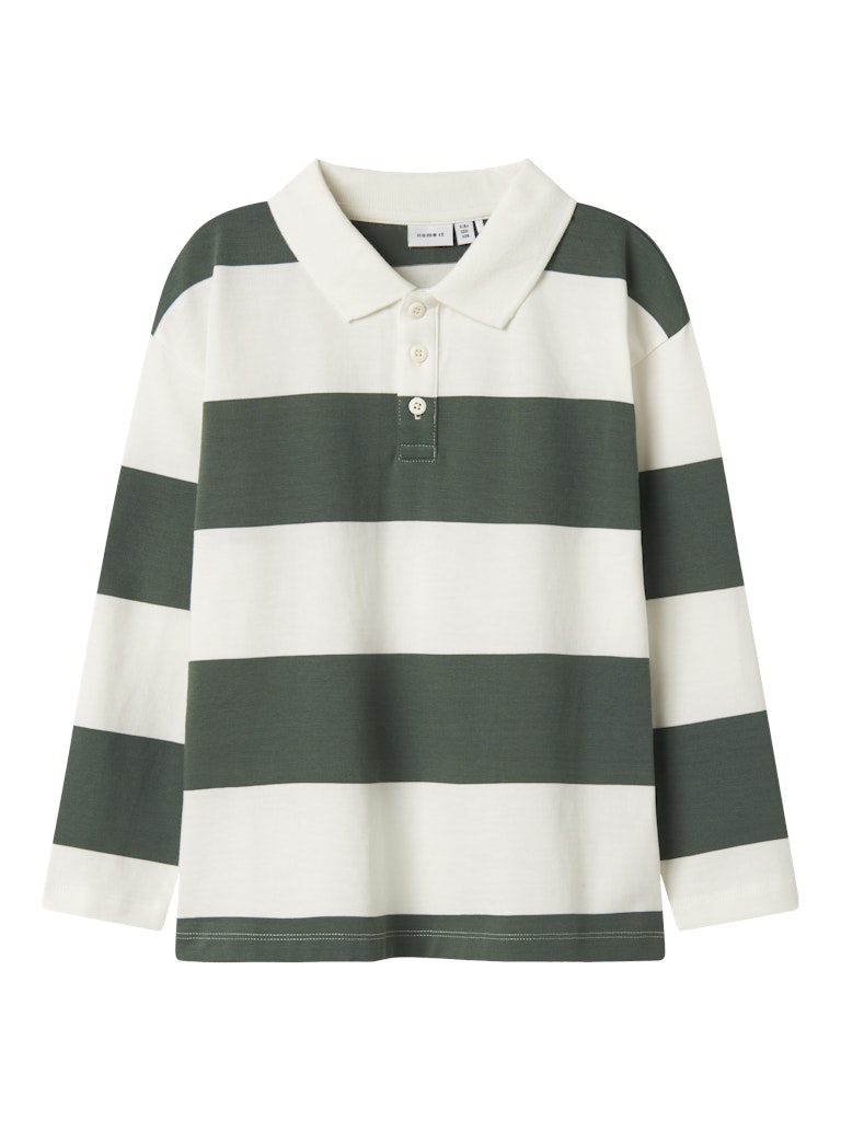 Kragtröja Nutiva Randig Vit/Grön