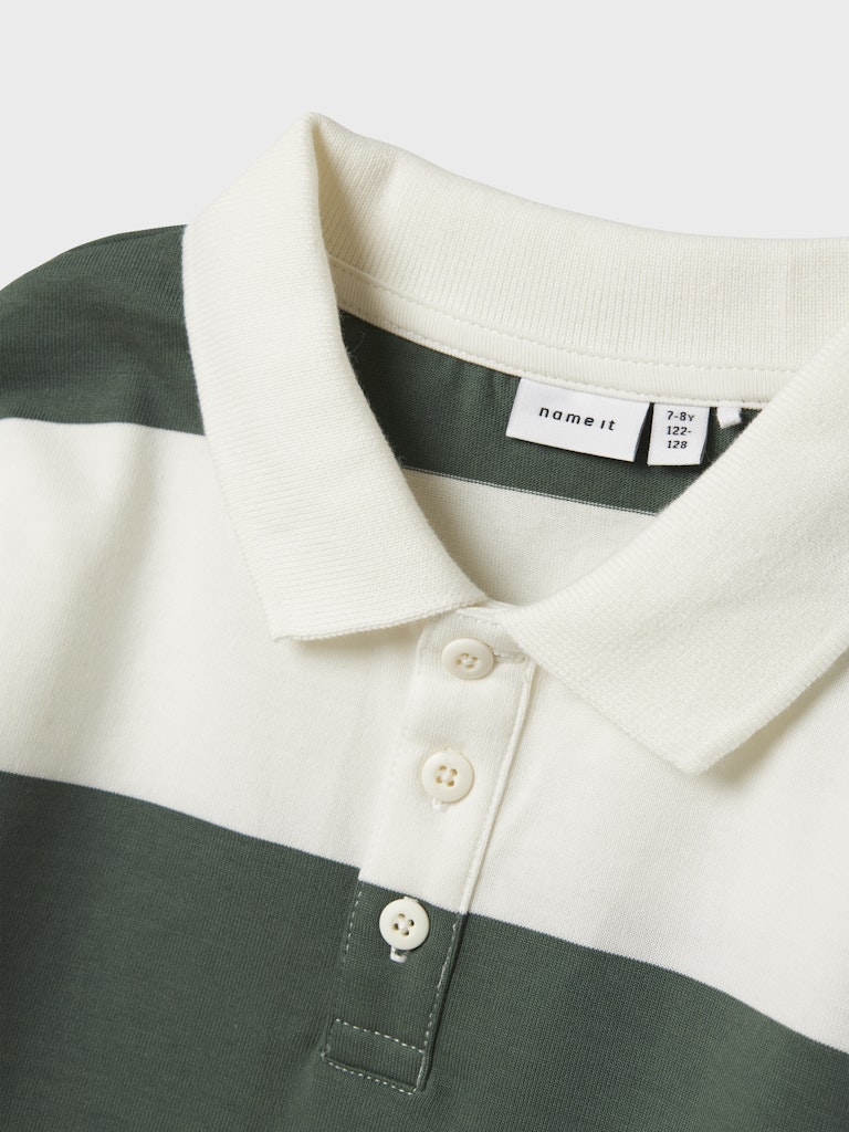 Kragtröja Nutiva Randig Vit/Grön