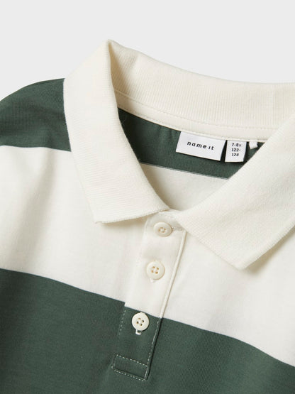 Kragtröja Nutiva Randig Vit/Grön