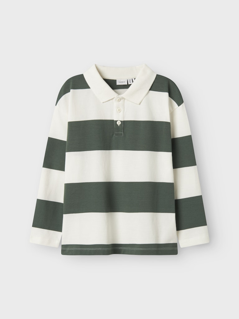 Kragtröja Nutiva Randig Vit/Grön