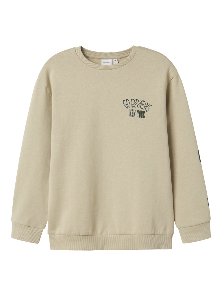 Sweattröja Nolen Backprint Beige